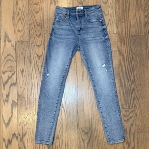 Pistola Women’s Blue Light Wash Skinny Ankle Distressed Stretch Denim Size 25